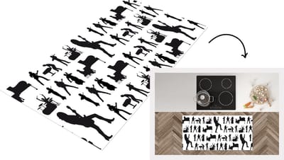 Keukenloper - Loper keuken - Patronen - Muziek - Band - 120x60 cm - Keukenloper vinyl