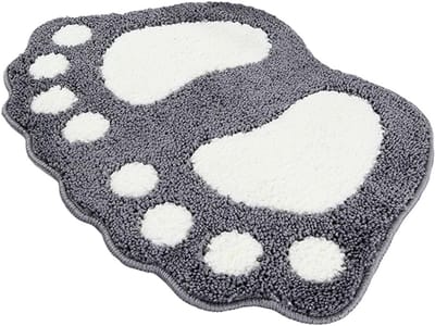 Badmat - Schattige pootjes print, antislip, waterabsorberend, snel droog, wasbaar, duurzaam, 40x60cm