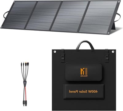 Opvouwbaar Zonnepaneel - Draagbare Energie - Kamperen en Noodstroom - IP68 Waterdicht - 400 Watt - Zwart