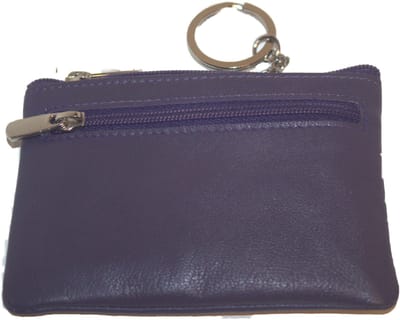soft lederen sleutelbeursje per 2 / sleutel etuitje met ring en kettinkje / buideltje voor sleutelbos / combi portemonneetje in rood, paars, roze, groen, navy, blauw, zwart leer / 264 in 7 kleuren