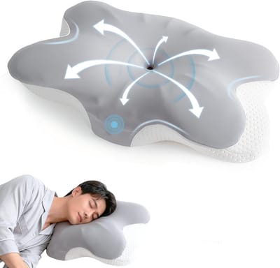 Ergonomisch Traagschuim Kussen met Neksteun voor Pijnverlichting | Twee Hoogteopties