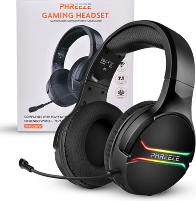 Draadloze Gaming Headset met Microfoon - 15 Uur Speeltijd - Ultra Low Latency - Geschikt voor Playstation 5 Slim, PS5 (Disc & Digital Edition) Headset Game Koptelefoon