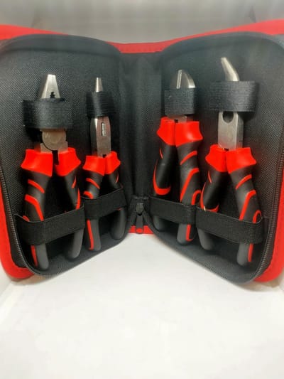 4 delig tangen set-Combinatietang-Spitsbektang recht-Zijkniptang-Spitsbektang gebogen