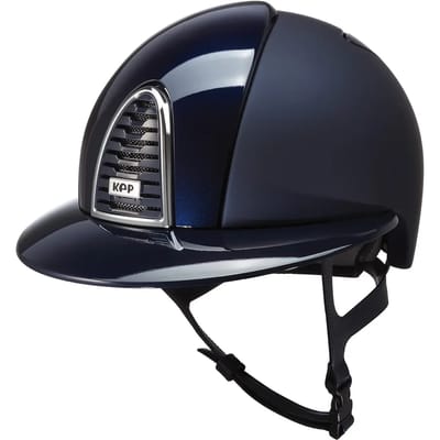 Paardrijhelm met polomuts en leren kinband KEP Cromo 2.0 Textile/Polish