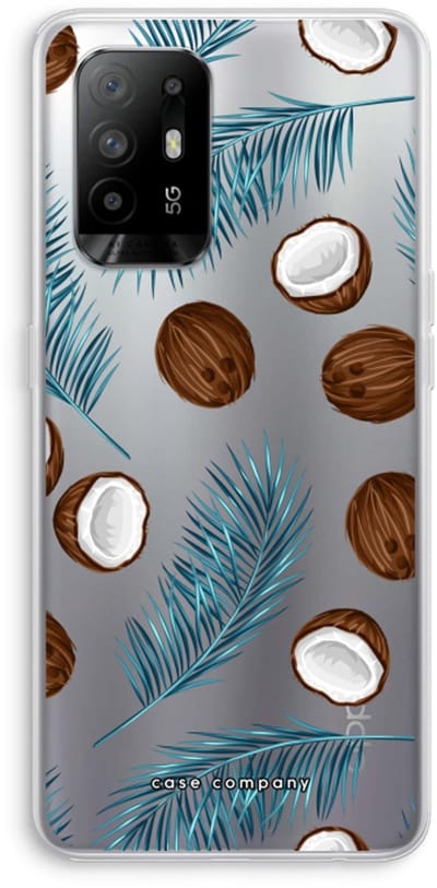 Case Company® - Hoesje geschikt voor Oppo A94 5G hoesje - Kokosnoot - Soft Cover Telefoonhoesje - Bescherming aan alle Kanten en Schermrand