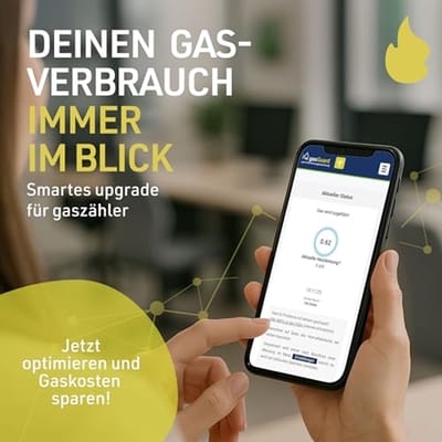 Slimme gasmeter met alarm en WLAN voor digitale bewaking van gasverbruik en kosten