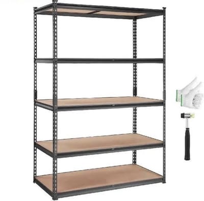 5 Lagen Staande Opslag Rekken - Stellingkast - Metalen Rek - Opbergrek - Voor Keuken Woonkamer Magazijn - Laadvermogen Totaal 900KG - 182,88 x 90 x 45