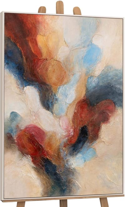 Canvas schilderij handgeschilderd music in color abstract – YS-Art Gallery – Luxe wanddecoratie voor woonkamer – Modern schilderij voor slaapkamer en hal