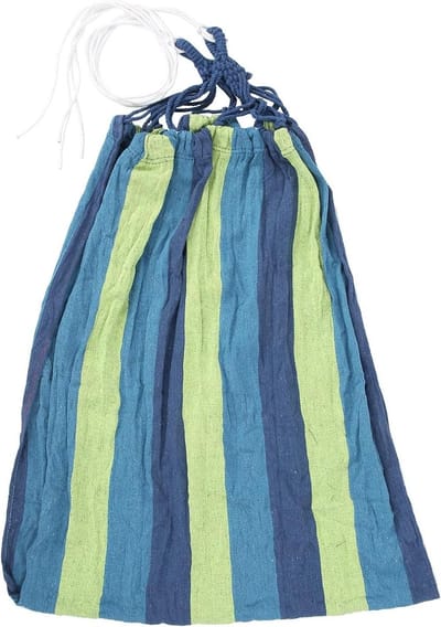 Draagbare, lichte campinghangmat met hoge sterkte voor outdoor-reishangmatten van canvas (blauw)