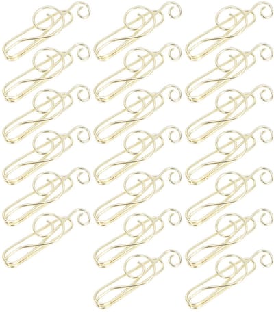 Dailygoods- Paperclip Goud - Decoratieve Paperclip - Lichtgewicht - Paperclips Groot - Paperclips Gekleurd - Perfect voor Kantoor/Home - Kantooraccessoire