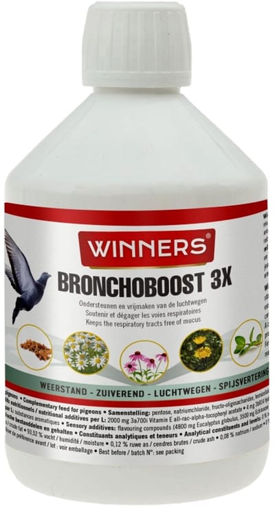 Belgian Winners Bronchoboost 3X 450ml - Weerstand, luchtwegen en vertering in balans - voor postduiven