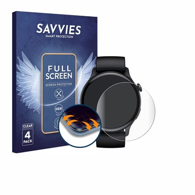 Savvies - Screenprotector voor EKO Connected Watch 5.2 - Folie Beschermfolie transparant volledig dekking 4 Stuks
