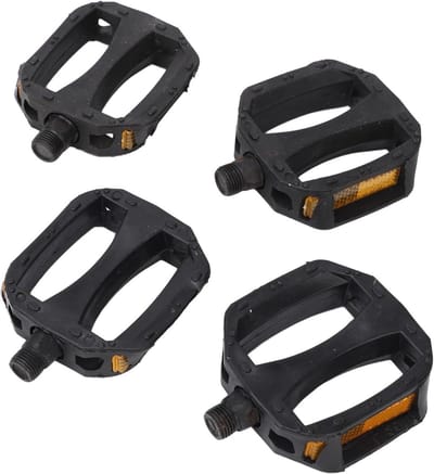 Kinderfietspedalen - Fietsaccessoires - Veilig Fietsen - Met Reflecterende Strips - 4 Stuks - Zwart