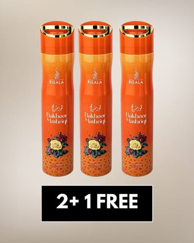 Air Freshener Bakhoor Mashriqi by Risala – 300ml x3 – Long Lasting Arabic Oriental Room Spray from Dubai – Oud, Amber, Woody & Smoky Fragrance