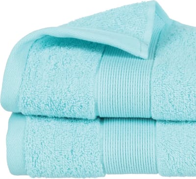 Atmosphera Badhanddoek Towelmaster - aqua lichtblauw - luxe - 50 x 90 cm - katoen - 450 grams - badkamer handdoek