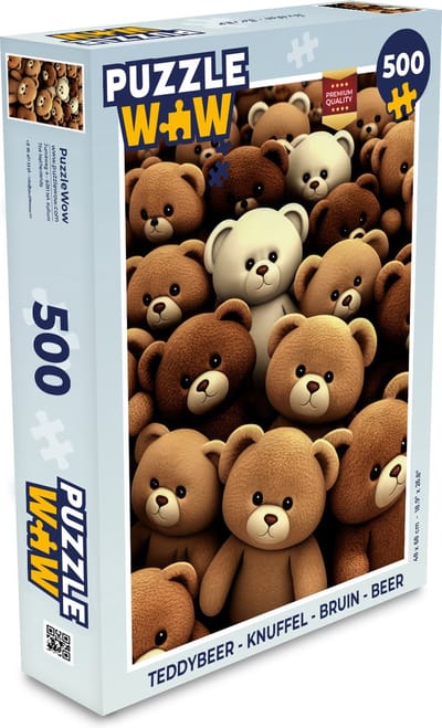 Puzzel Teddybeer - Knuffel - Bruin - Beer - Jongens - Meisjes - Legpuzzel - Puzzel 500 stukjes