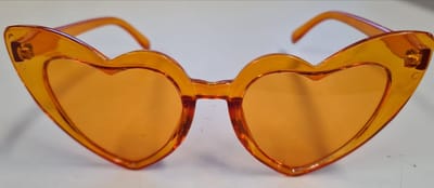 Heble® - Hartjes Zonnebril - Oranje Feestbril - Carnaval - Verkleden - van Heble®