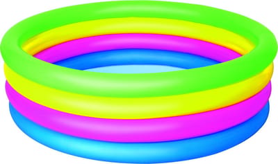 Bestway Opblaasbaar Zwembad - Extra hoge Rand - Regenboogkleuren -  Ø 157 cm