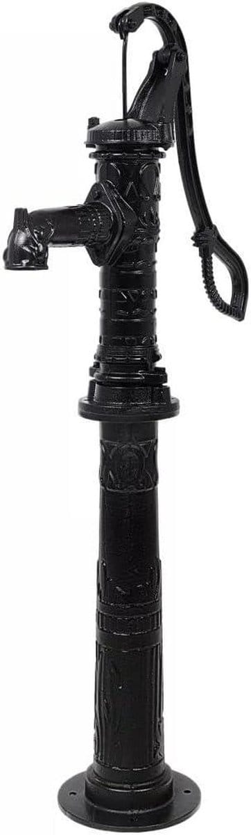 Handpomp Gietijzer - Tuinpomp - Water Oppompen - Zelfaangedreven - 135 cm Hoog - Zwart
