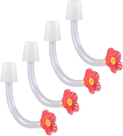 Hummingbird Feeding Tube | Druppelbestendige voedingshaven | Vogelvoederbuizen met druppelbestendige punt | voor binnen buiten tuin pad achtertuin boerderij gazon