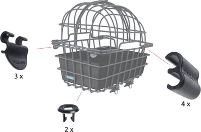 AROUND - Clips voor Dierenfietsmand LUNA - Zwart