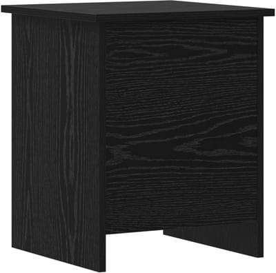 vidaXL - Opbergkist - met - opslag - Zwart - eiken - 40 - x - 40 - x - 50 - cm - Bewerkt - hout