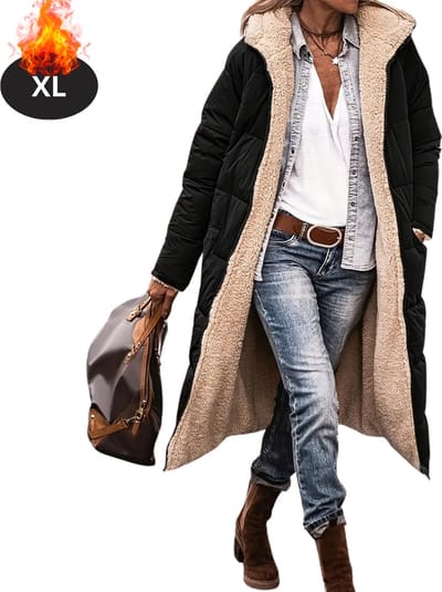 Livano Winterjas - Parka - Dames - Winter - Jas - Volwassen - Stijlvol - Zwart - XL