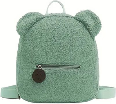 Livano Teddy Tas - Fluffy - Rugzak - Backpack - Schooltas - Dames - Heren - Meisje - Jongens - Groen