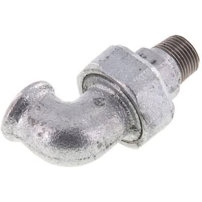 90Graden Hoekige Verbinder 1/2'' Mannelijk R x Vrouwelijk Rp Gietijzeren Platte Dichting Centellen 25bar (351,25psi)
