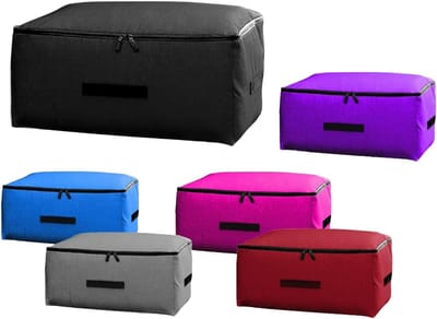 Opbergzakken Met Handgrepen - Kledinghoezen Dekbed Opbergers - Ruimte Besparen Thuis - Waterdicht Duurzaam Materiaal - 60x28x40cm Grote Capaciteit - Geel