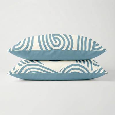 Dekbed-Discounter - Fresh and Co Kussenslopen 60 x 70 cm - Set van 2 kussenslopen - Wasbaar op 40 graden - Anti-allergisch - Curvy Lines