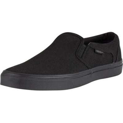 Vans Asher Canvas Heren Sneakers - Black/Black