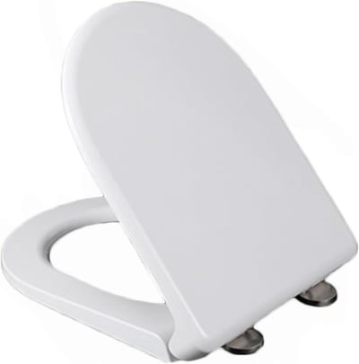 WC-bril D-vorm - Toiletbril - Badkamer Vernieuwen - Softclose Scharnier - 36 x 45 cm - Wit