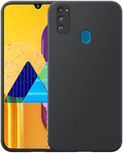 Geschikt voor Samsung Galaxy M30S Telefoonhoesje Flexibel Siliconen TPU hoesje - Flexible Back Cover Case Siliconen TPU - Zwart - Smartphonica geschikt voor Samsung Galaxy M30s