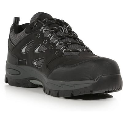 Regatta Heren Mudstone Nubuck Veiligheidstrainers (Zwart/Graniet)