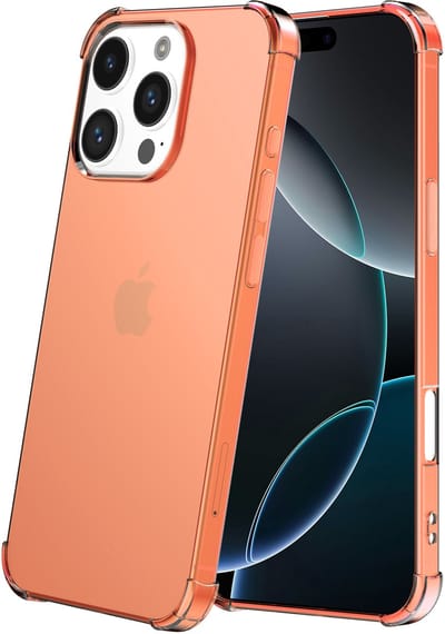 Smartphonica Telefoonhoesje Geschikt voor iPhone 16 Pro Transparant Schokbestendig Siliconen Hoesje met Stootrand - Shockproof Back Cover Case - Rood geschikt voor iPhone 16 Pro