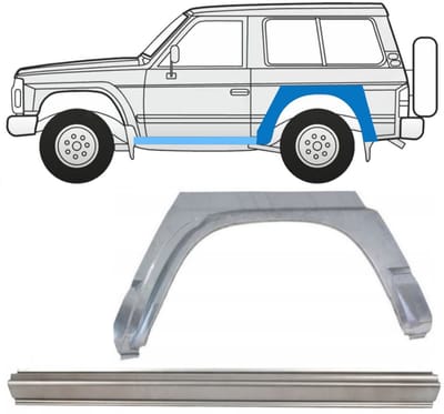 Reparatiepaneel dorpel + achterspatbord voor Nissan Patrol Y60 GY60 1990-1997