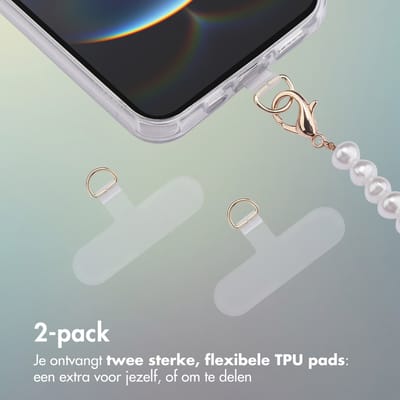 imoshion 2 Pack Bevestigingspad voor Universeel Telefoonkoord - Universele Houder voor Bevestiging Telefoonkoorden - Goud