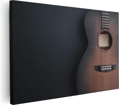 Artaza Canvas Schilderij Gitaar - 60x40 cm - Wanddecoratie Muziek - Muurdecoratie Woonkamer - Schilderijen Op Canvas