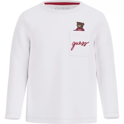 Kinder-T-shirt met lange mouwen Guess pure white 1