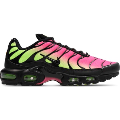 Nike Air Max Plus - Sneakers - Maat 44.5 - Hyper Pink/Volt/Black / Roze Geel Zwart - Air Max Plus - Lifestyle - Heren Sneakers