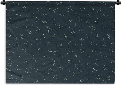 Wandkleed - Wanddoek - Sterren - Hemel - Patroon - 120x90 cm - Wandtapijt