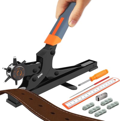 Gatentang voor leer en riemen - Perforatietang met hefboomoverbrenging voor moeiteloos gebruik