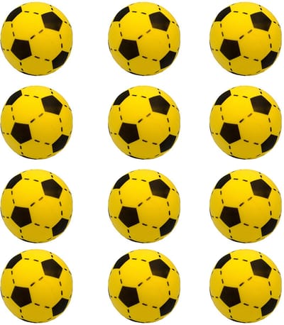 12x Kyto Gele Softbal 20cm Schuimbal | Voetbal voor buiten en binnen | Strandbal geschikt voor kinderen vanaf 36 maanden