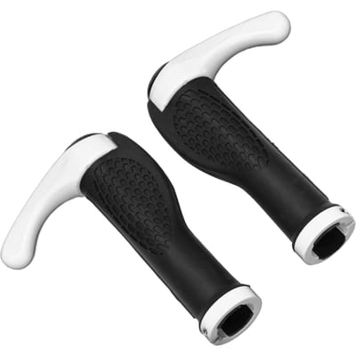 2PCS Poignée de Guidon de Vélo Caoutchouc Corne de Boeuf Couvre-Guidon pour VTTBlanc blanc