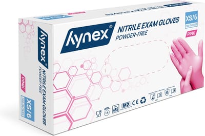 Hynex Nitril Wegwerphandschoenen – Maat XS – Roze – Doos 100 Stuks – 3,5 Gram – Poedervrij & Latexvrij – Voor Zorg, Horeca & Schoonmaak
