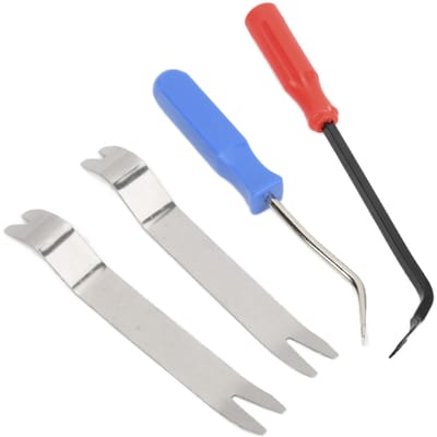 4 stuks Auto Bekleding Verwijdergereedschap Set Interieur Raam Deur Dashboard Paneel Audio Radio Installatie white