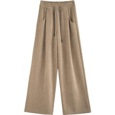 Nieuwe Stijl Dames Bruine Broek Plus Fluweel Corduroy Plataan Broek XL gray