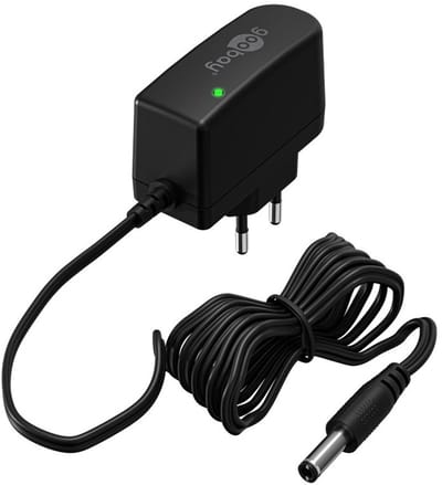 Voedingsadapter 12V - 0,6A - 7,2W - 5,5 x 2,1mm - Premium - 1,8 meter - Zwart