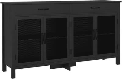 HOMCOM-Buffetkast-Spaanplaat-150x40x85cm-Zwart
